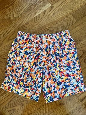 Boys Multicolor Abstract Print Swim Shorts